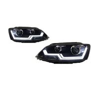 Ensemble Phares Avant Voiture Compatible Avec VW Pour Jetta MK6 2011 2012 2013 2014 2015 2016 2017 2018 Phare DRL Projecteur Lentille Feux De Voiture Ensemble De Lampe De Signalisation(With bulb)