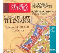ENSEMBLE PIAN & FORTE (ensemble) - Tafelmusik (1733) (sel) Concerto per tromba 2 oboi cello e continuo in RE Concerto per 2 violini cello e continuo in RE