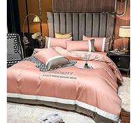 Ensemble pièces literie en Polyester Feuille litière Ride Ultra Soft Breathable Couvre-literie Courtepointe Couverture DE LIT 2 taies d'oreiller avec Fermeture éclair (Couleur: h) (G)