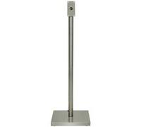 Securit Poteau + Base pour Affichage d'information - Acier Inoxydable - 125 x 40 cm, Acier Inoxydable, 125 x 60 x 16,5 cm
