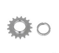 Ensemble pignon fixe en acier et anneau de verrouillage pour vélo de piste, pignon 13T/14T/18T pour chaîne de 1/8", moyeu de rechange fileté pour Fixie Single Speed (18T)