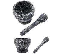Ensemble Pilon Et Mortier Ensemble de pilons à mortier en résine, mélange d'ail, d'herbes et d'épices, broyeur, bol, outils cuisine Restaurant(Size3)