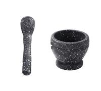Ensemble Pilon Et Mortier Ensemble de pilons à mortier en résine, mélange d'ail et d'épices, broyeur, bol, outils cuisine Restaurant, 1/2 pièces(Style A 2pcs)