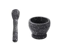 Ensemble pilon et mortier Ensemble de pilons à mortier en résine, mélange d'ail et d'épices, broyeur, bol, outils cuisine Restaurant, 1/2 pièces(Style D)