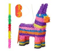 Ensemble piñata âne coloré léger 0,2 kg Piñata festive multicolore pour enfants