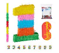 Ensemble piñata chiffre 1 confettis colorés 0,2 kg piñata anniversaire enfants