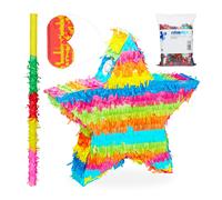 Ensemble piñata étoile 0,28 kg coloré Piñata anniversaire enfants Fête colorée