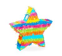 Ensemble piñata étoile légère et colorée pour anniversaire d'enfants, fête.