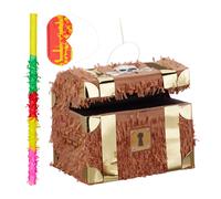 Ensemble Piñata Fête Coffre au trésor coloré léger Piñata 0,2 kg