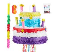 Ensemble pinata gâteau d'anniversaire coloré 0,2 kg Anniversaire enfant Piñata