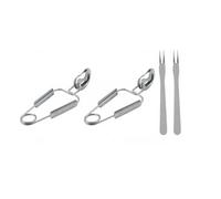 Ensemble pince et fourchette à escargots inox Vendos85