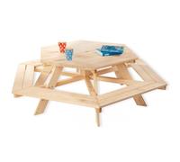 Pinolino Pique-Nique-Table - Nicki - Bois - Hexagonale, Naturel