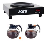 Ensemble plaque chauffante et carafe en verre