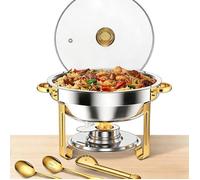 Ensemble plateau chauffant buffet 5qt inox lot 2