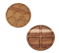 Ensemble Plateaux pour bois Massif Design Puzzle Résistant Ensemble | pour bois massif , design compartimenté, pour idéal fruits et snacks, pour facile à nettoyer, usage quotidien