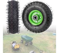 Ensemble pneu et roue de remplacement 10" 4.10/3.50-4, avec roulements à alésage de 20 mm et moyeu de 2,76", pour diable, brouette, chariot à sacs, chariot de jardin 10''/3.50-4