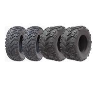 Ensemble Pneus ATV Wanda 6 plis: 2x 25x8.00-12 et 2x 25x12.50-12, sans chambre à air, robustes et traction performante