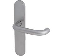 Ensemble poignée contre coudée sur plaque inox sans trou Inox