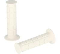 Ensemble : Poignées de guidon pour poignée d'accélérateur et poignée fixe, motif gaufré, blanc - pour Simson S50, S51, S70, SR50, SR80