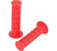 Ensemble : Poignées de guidon pour poignée tournante et poignée fixe, motif gaufré, rouge - pour Simson S50, S51, S70, SR50, SR80