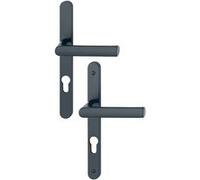 Ensemble poignées pour portes-fenêtres Hamburg plaque étroite - HOPPE - 12004XXX