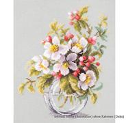 Ensemble point de croix aiguille magique "Pommier en fleurs", modèle de comptage, 18x23cm