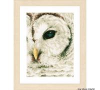 Lanarte Point De Croix Compté Tableau Kit Complet DIY Broderie Motif HIBOUPatron Adulte Art Creatif Decoration Salon Activité Manuelle Cadeau ca. 19 x 26 cm Counted Cross Stitch