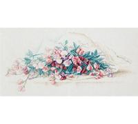 Ensemble point de croix Panna "pois de senteur" 47x24cm, motif de comptage