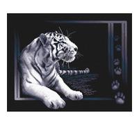 Ensemble point de croix Panna "Tigre blanc" 40x32cm, motif de comptage