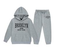 Ensemble polaire d'hiver pour filles avec sweat à capuche et jogging, tenue décontractée pour enfants avec imprimé mignon, idéal pour les tout-petits et adolescentes de 2 à 14 ans, vêtements doux et