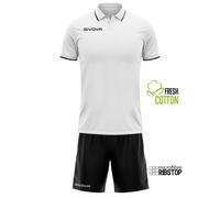 Givova Ensemble polo et short enfant Street manches courtes blanc 4XS