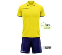 Givova Ensemble polo et short enfant Street manches courtes Jaune XS