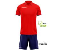 Givova Ensemble enfant polo et short Street Rouge XS