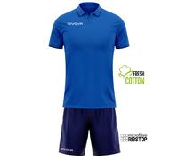 Givova Street Short Sleeve Set Bleu XL Homme