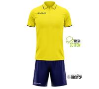 Givova Street Short Sleeve Set Jaune,Bleu S Homme