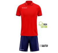 Givova Street Short Sleeve Set Rouge,Bleu L Homme