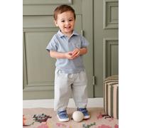 VERTBAUDET Ensemble Polo Pantalon bébé garçon rayé Bleu 9M(71CM)