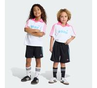 ENSEMBLE POLO SHORT FINES RAYURES LARGE White / Black 5-6A