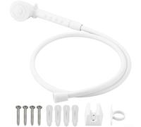 Ensemble pommeau de douche et tuyau, robinet de douche en plastique avec pommeau de douche et tuyau pour la plupart des maisons mobiles et remorques de voyage (blanc)