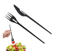 Ensemble Portable,Couteaux de Fourchette à Baguettes Extérieures | Portable Pour Adultes École Voyage Sac à Dos Lunch Camping Activités de Travail