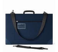 Ensemble porte-documents pour œuvres d'art grande taille 48 x 66 x 6 cm et pochette en maille zippée A4, couleur bleue, grand sac fourre-tout Oxford 600D, sac de transport à bandoulière et poignée
