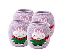 Ensemble Porte-Pelote de Laine 4 manchons mignons de crochet à tirage