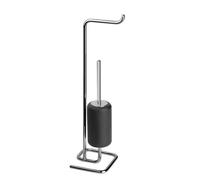 Ensemble porte-rouleau de papier et brosse à toilettes sur pied Gessi Goccia en noir GRES, 38068079, Couleur: Blanc CN