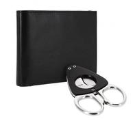 Ensemble Portefeuille Et Coupe Cigare Credo Noir
