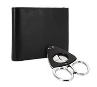 Ensemble Portefeuille Et Coupe Cigare Credo Noir