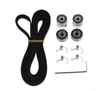 Ensemble poulie et courroie de distribution 2 poulies 20 dents + courroie de distribution 6 mm avec 2 galets tendeurs pour installation de moteur linéaire