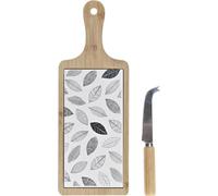 Ensemble pour amuse-gueule DKD Home Decor Blanc/Noir Faïence de bambou Drap de lit Cottage 3 pièces 33 x 12 x 1 cm (3 piezas)