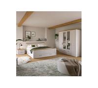 Ensemble pour chambre 3 éléments décor blance et naturel - VERONICE