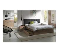 Ensemble pour chambre à coucher MAXIM. Lit adulte deux places 160x200 cm + tiroir + sommier + deux chevets + commode