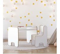 Ensemble pour enfant TIMI table + chaise MDF - couleur blanche